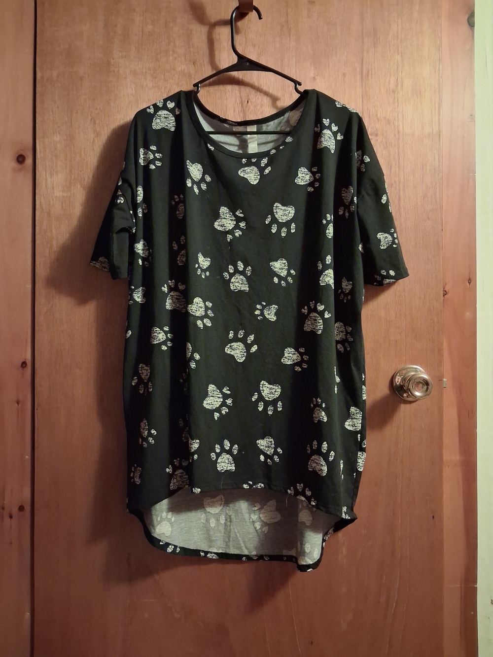 LuLaRoe Black Paw Print Top